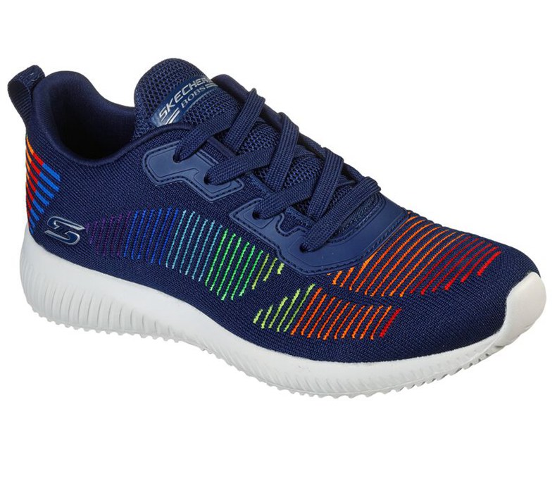 Skechers Bobs Sport Squad - Vintage Sole - Womens Casual Shoes Navy/Multicolor [AU-TQ9722]